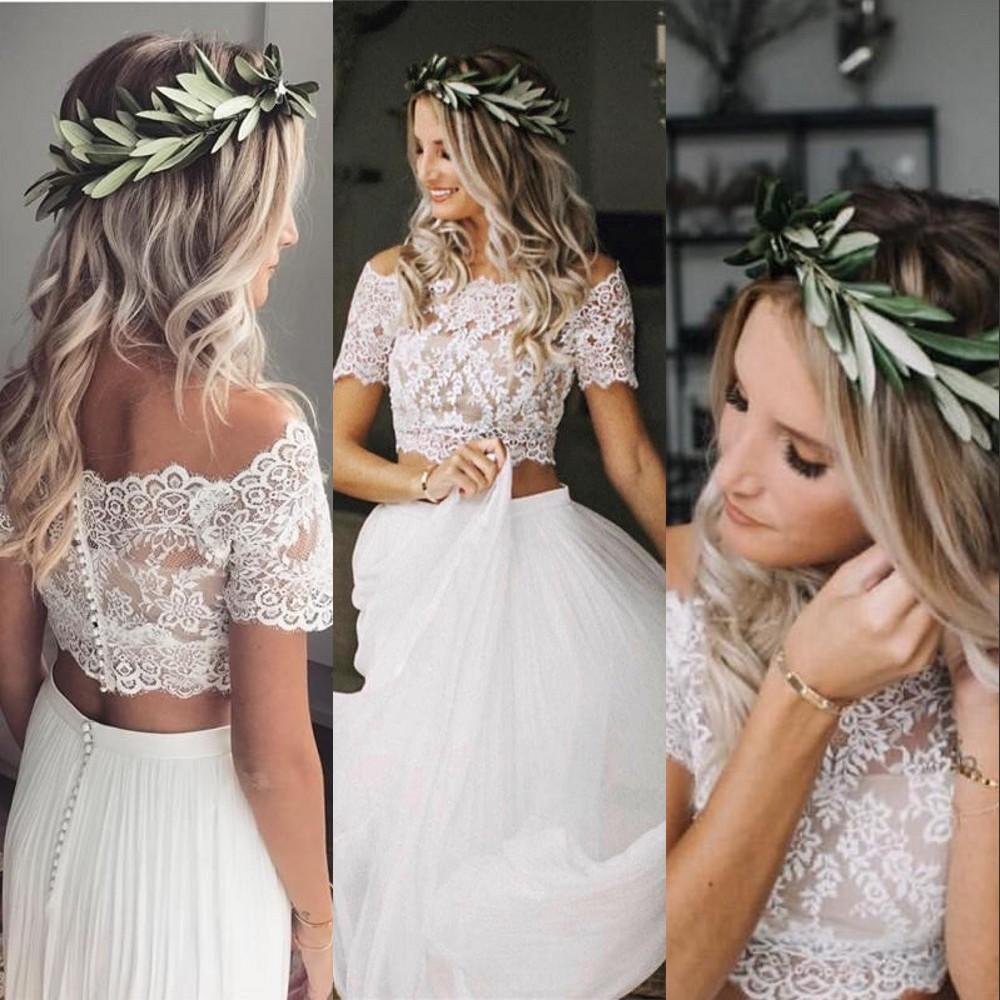 Check Out This Epic Selection of 2 Piece Wedding Dresses NOW!  Womens wedding  dresses, Crop top wedding dress, Two piece wedding dress
