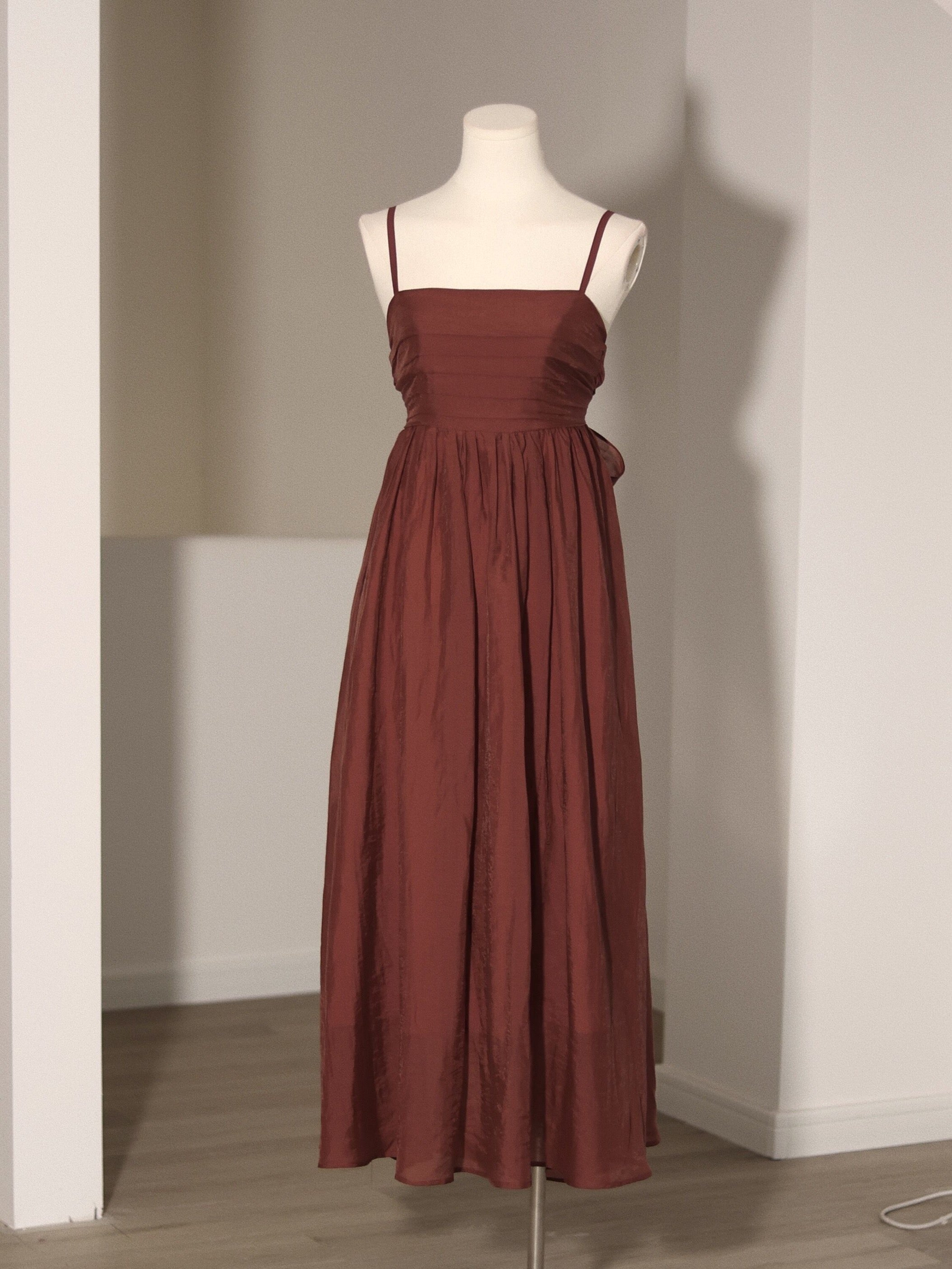 Casual burgundy maxi outlet dress