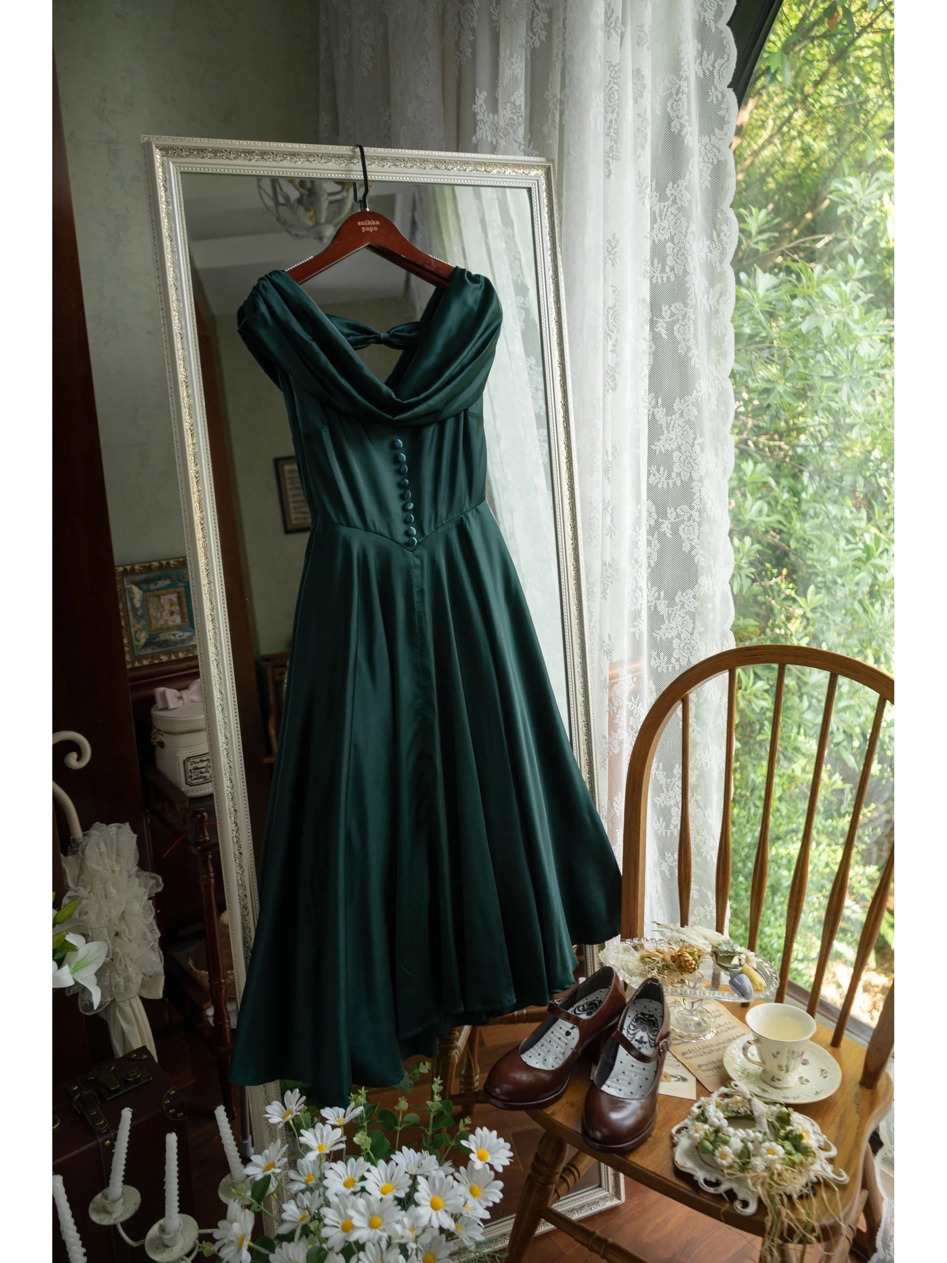 Emerald Green Vintage Dress