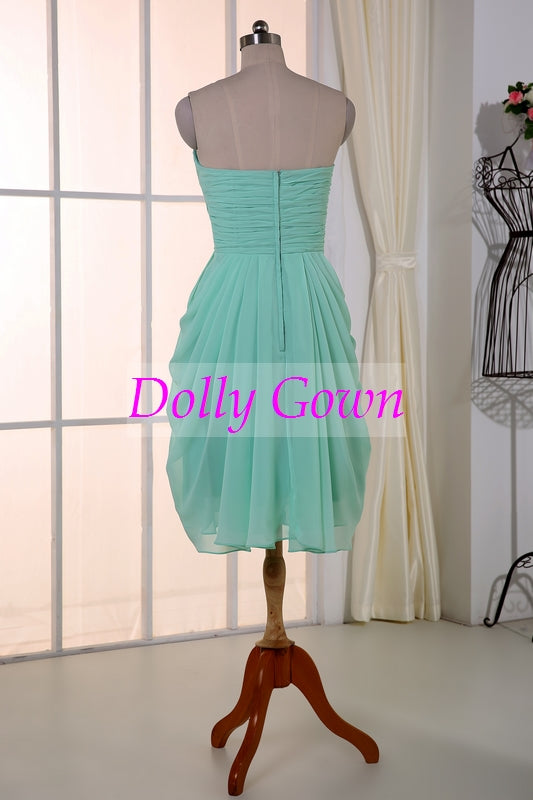 Mint Short Bridesmaid Dresses Mint Bridesmaid Dresses Summer Strapless Bridesmaid Dresses 1Q1A0712-Dolly Gown