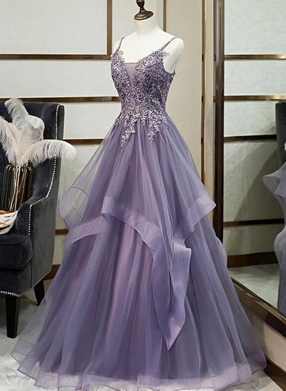2024 New Arrival Lace Top Prom Dress with Ruffle Skirt