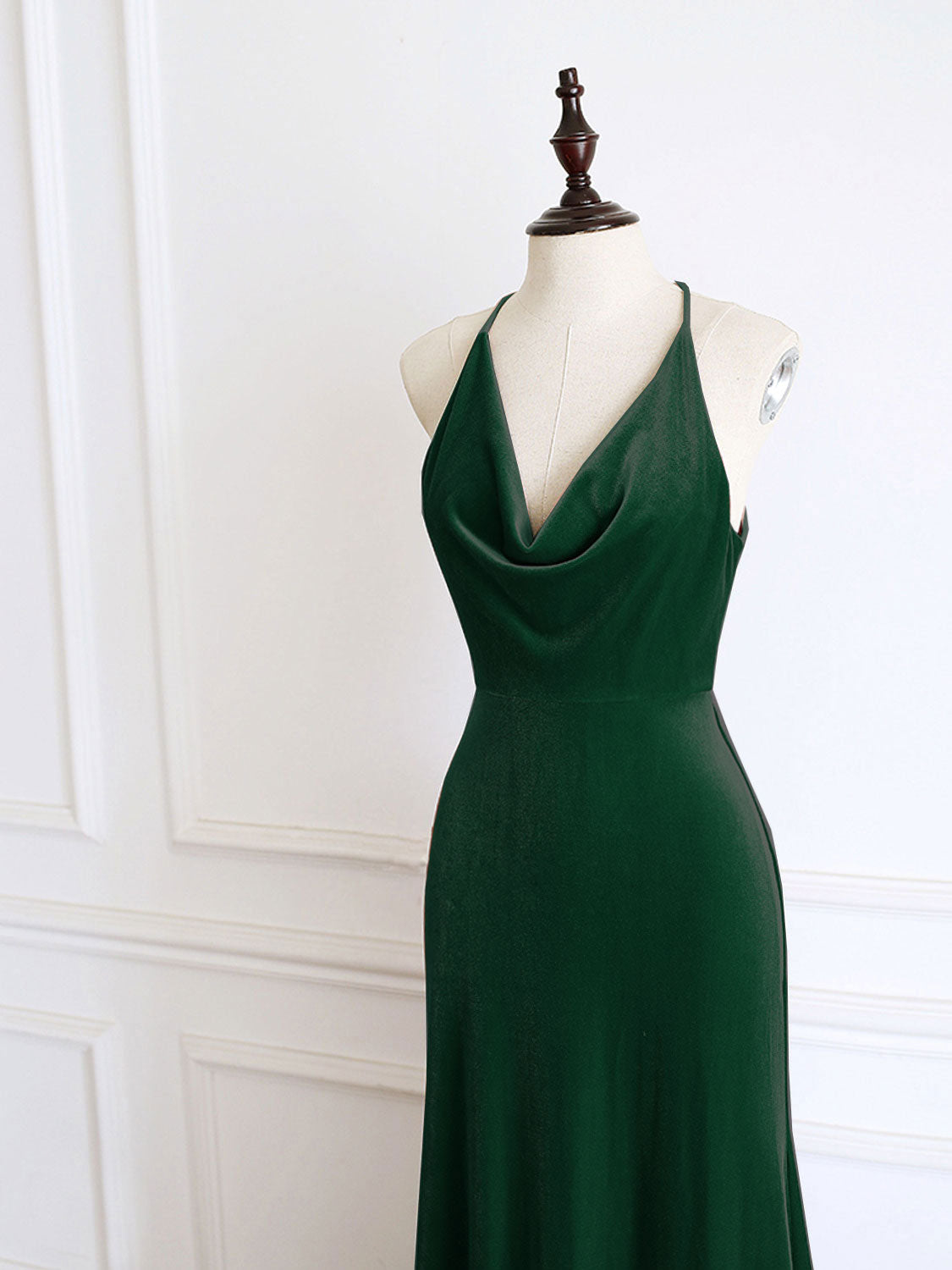 Emerald cowl hotsell neck dress