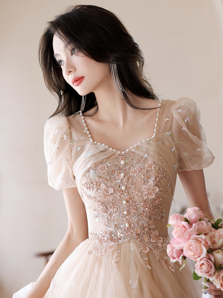 Xijun Elegant Sage Green Tulle Long Prom Dresses Korea Lady Spaghetti  Straps Garden Evening Gowns Formal Party Dress Bride - AliExpress