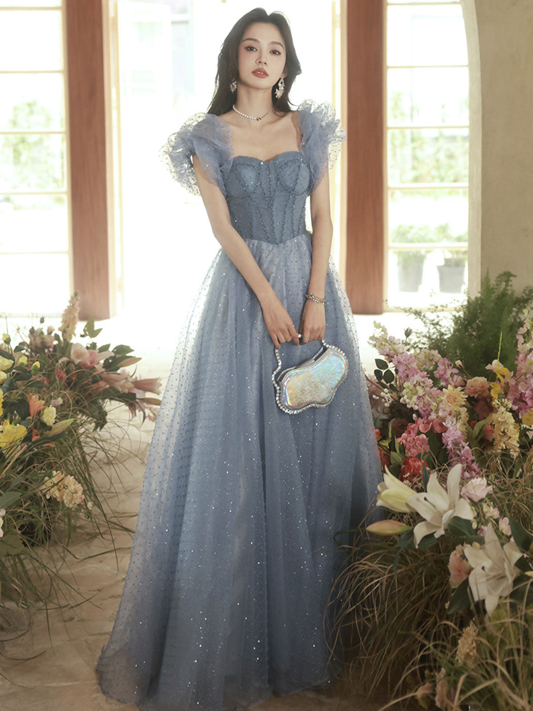 Grey 2024 princess dress