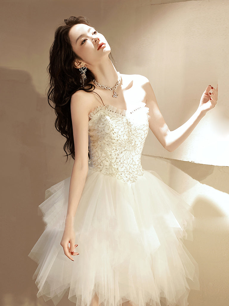 Cute white outlet prom dresses