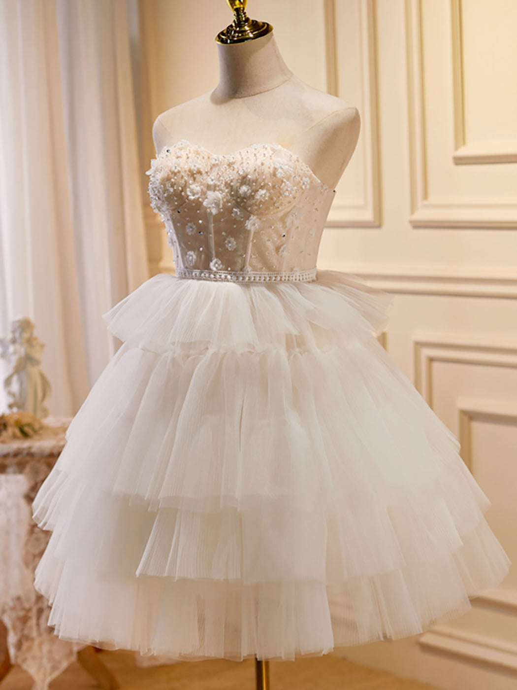 White tulle 2024 party dress