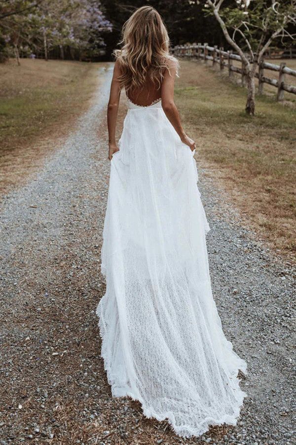 Boho wedding hot sale dress casual