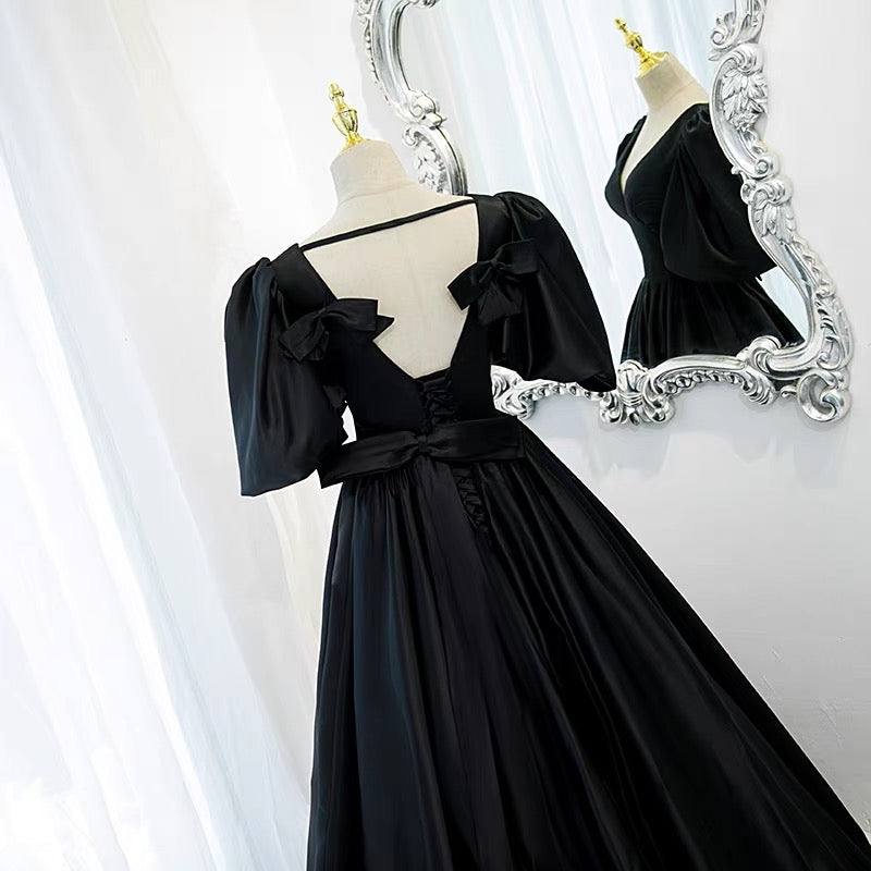 Classic black evening dress sale