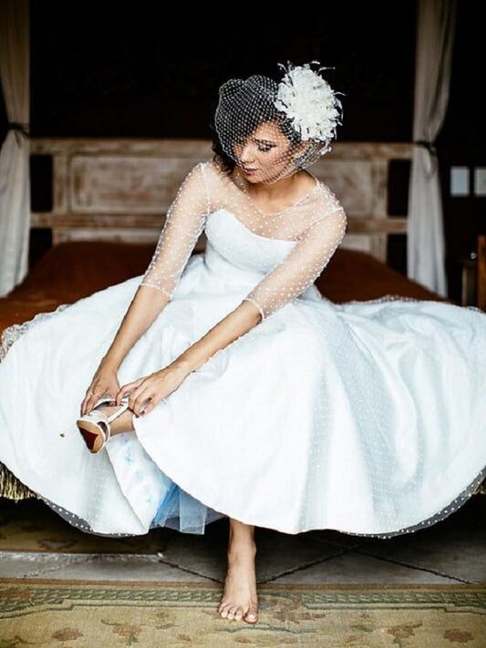 Polka Dot 2 Pieces Wedding Dresses Spaghetti Strap Mini Bridal Gown with  Jacket Half Lining Transparent Summer Garden Wedding Dress 2024 from  weddingteam, $121.47