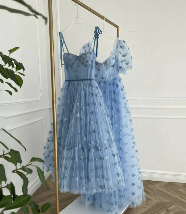 Ice blue clearance tea length dress