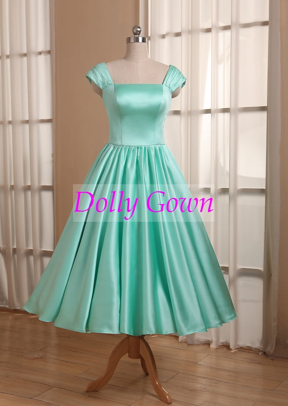 Seafoam Green Knee Length Dresses