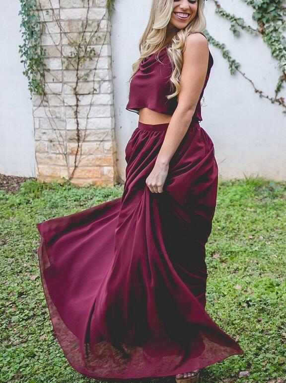 Boho burgundy bridesmaid clearance dresses