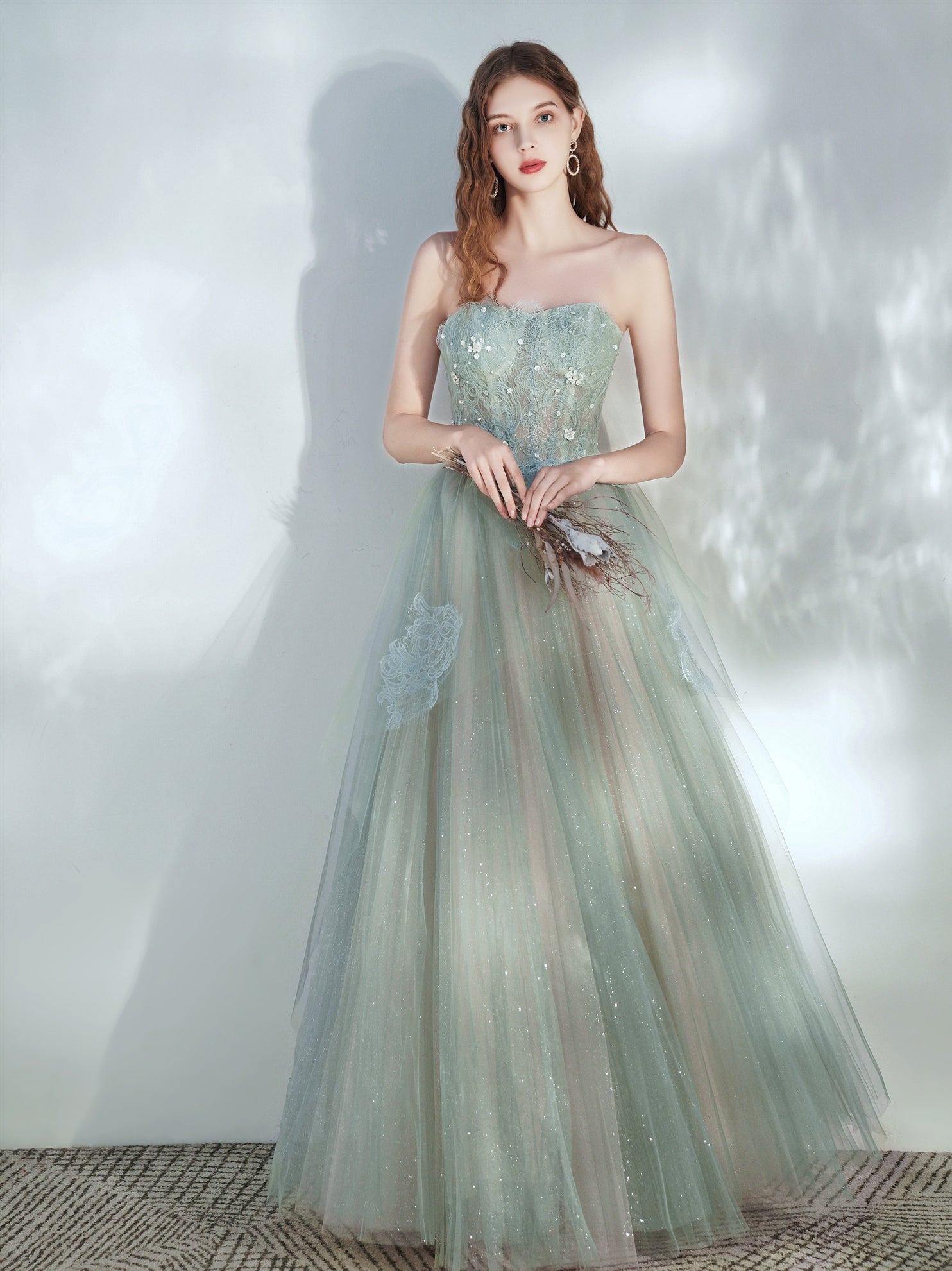 Light green best sale ball gown