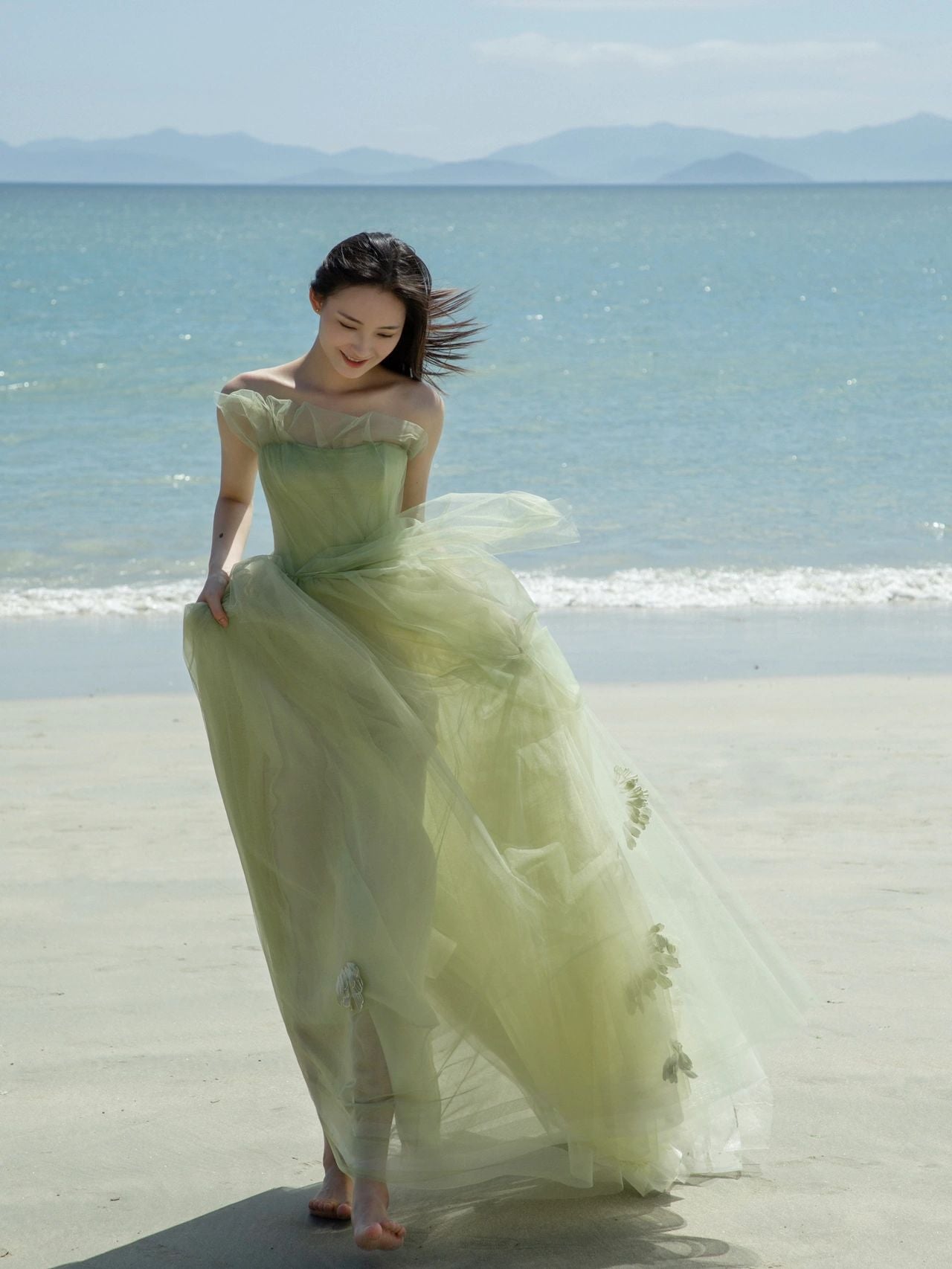 Wedding green outlet dress