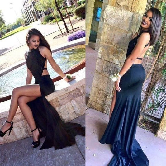 Backless Prom Dress,Robe De Soiree Black,Long Prom Gown,Cheap Prom Dress,MA017-Dolly Gown