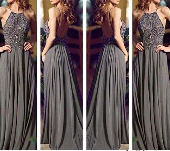 Charcoal Grey Prom Dresses