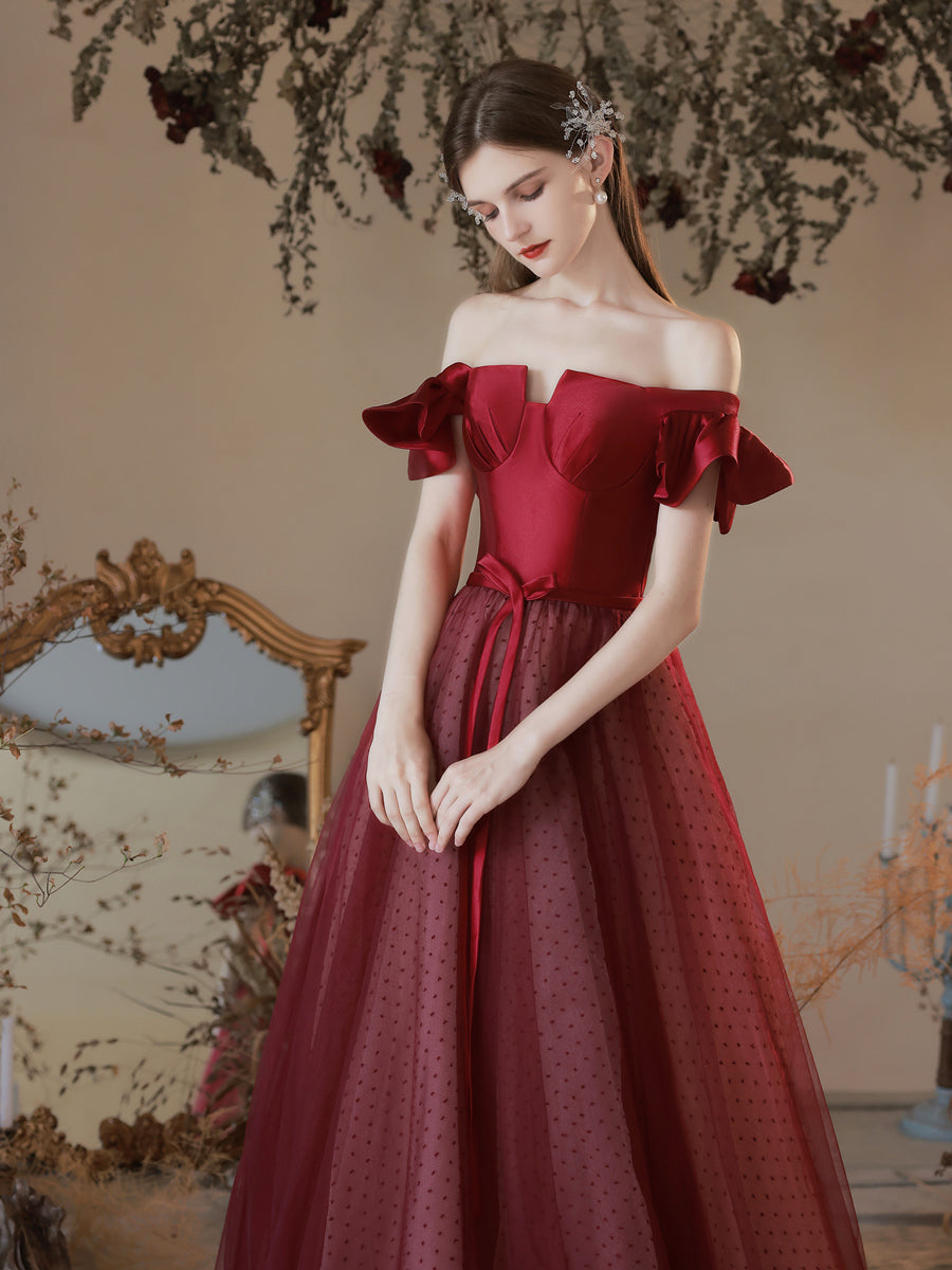 Maroon gown cheap