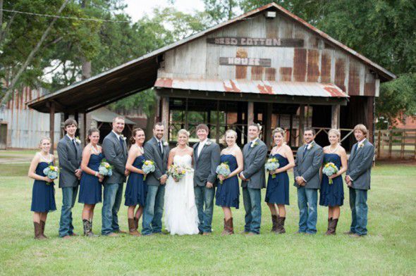 Navy blue outlet country bridesmaid dresses