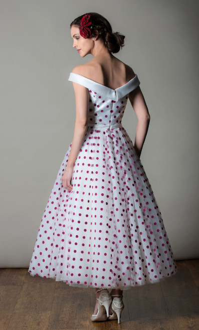 polkadot ROSE pencil dress + removable skirt wrap – heartmycloset