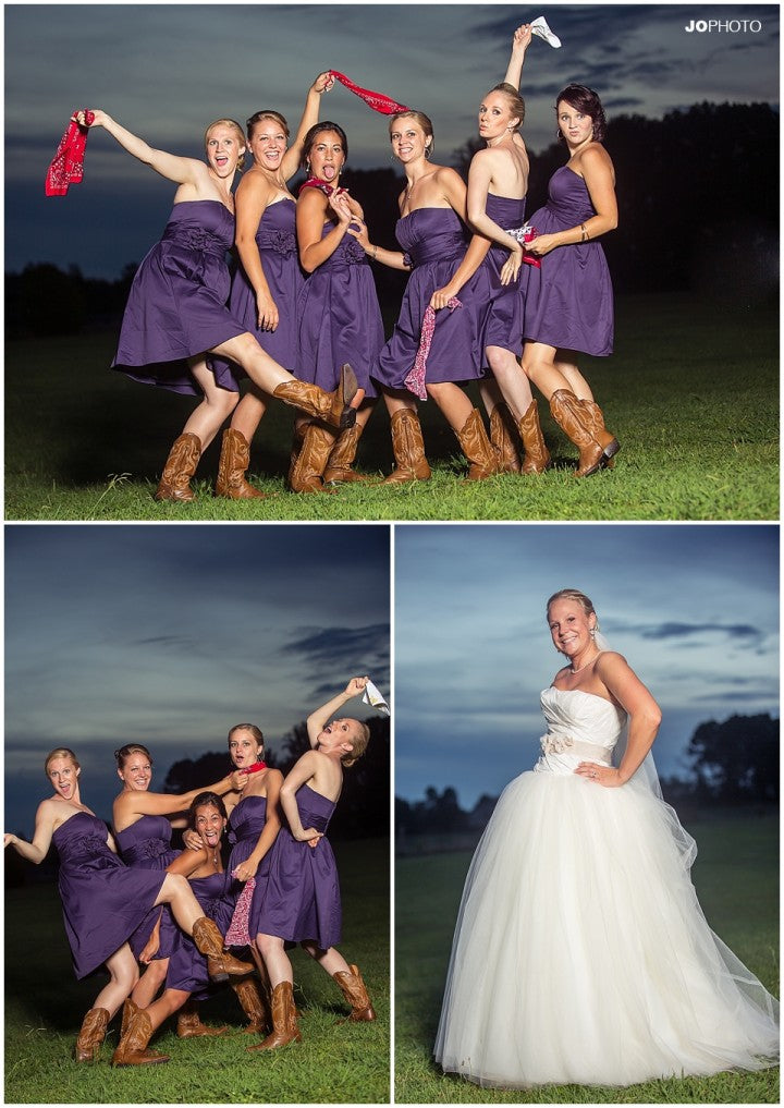 Western Wedding Dresses Purple