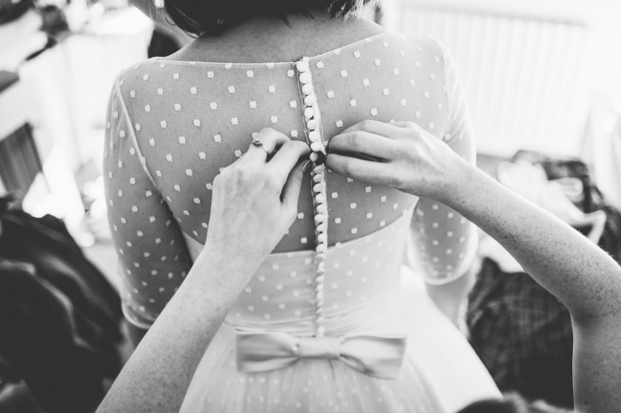 Black and White Polka Dot Bridesmaid Dresses