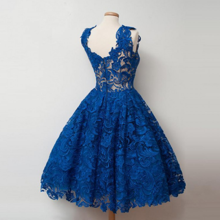 Blue Vintage Prom Dress