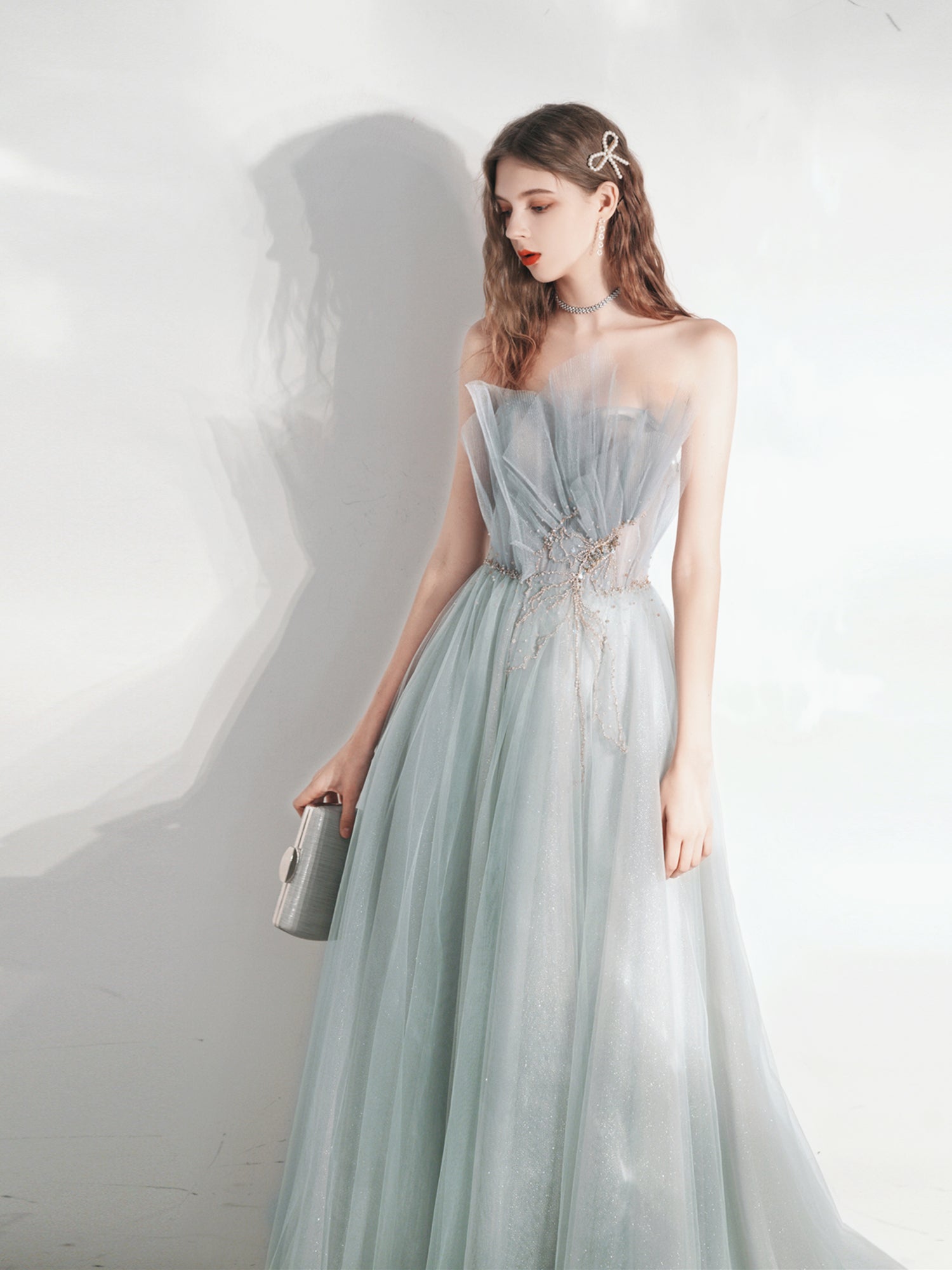 Silver 2024 flowy dress