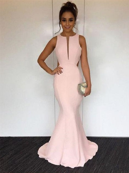 Simple Prom Dress,Light Pink Prom Dress Mermaid,GDC1182