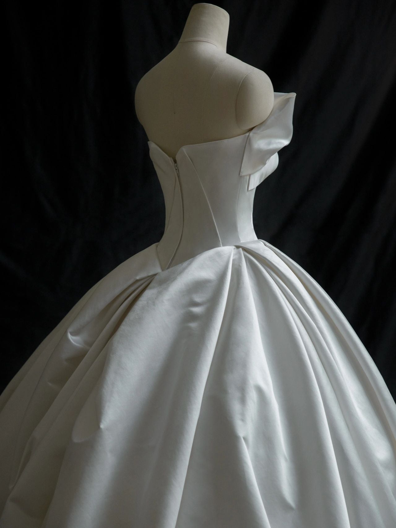 Ball Gown Silk Duchess Satin Wedding Dress - DollyGown