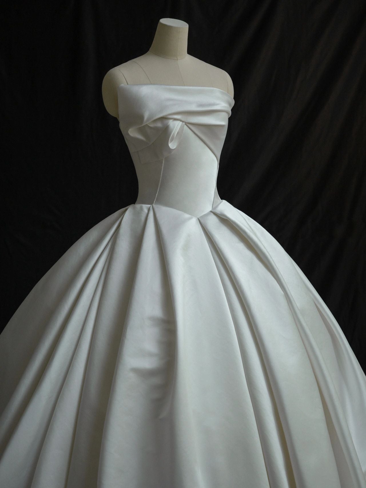 Ball Gown Silk Duchess Satin Wedding Dress - DollyGown