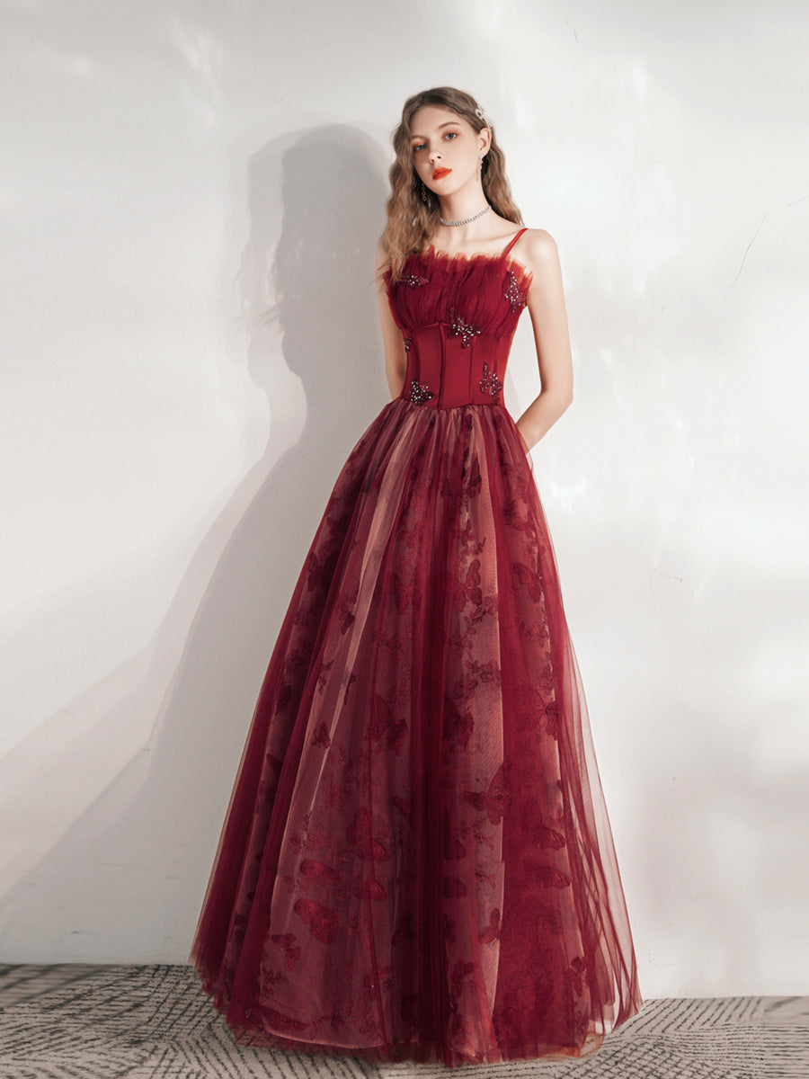 Elegant V Neck Mermaid Burgundy Long Sleeves Prom Dresses Evening Part –  Laurafashionshop