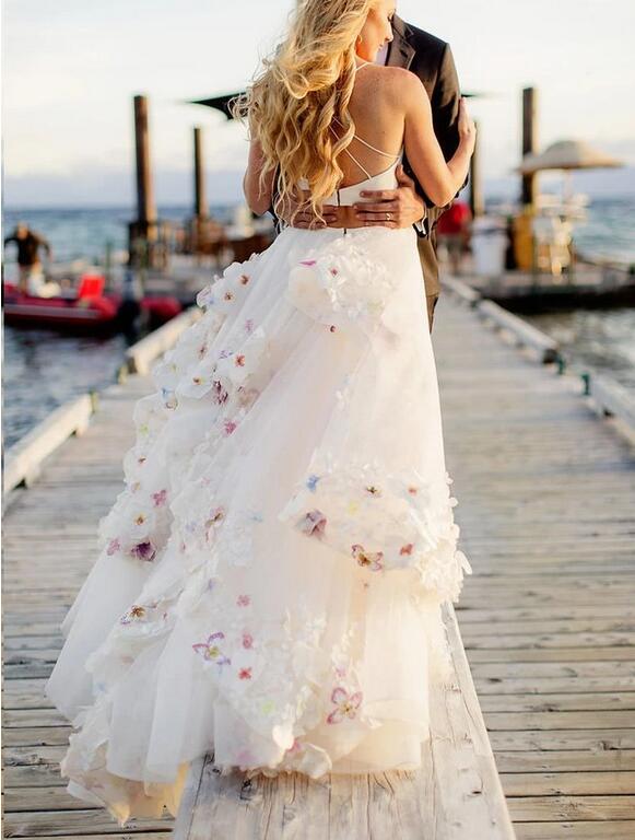 2 Piece Wedding Dresses | Bridal Separates Bridal Dresses | Milabridal