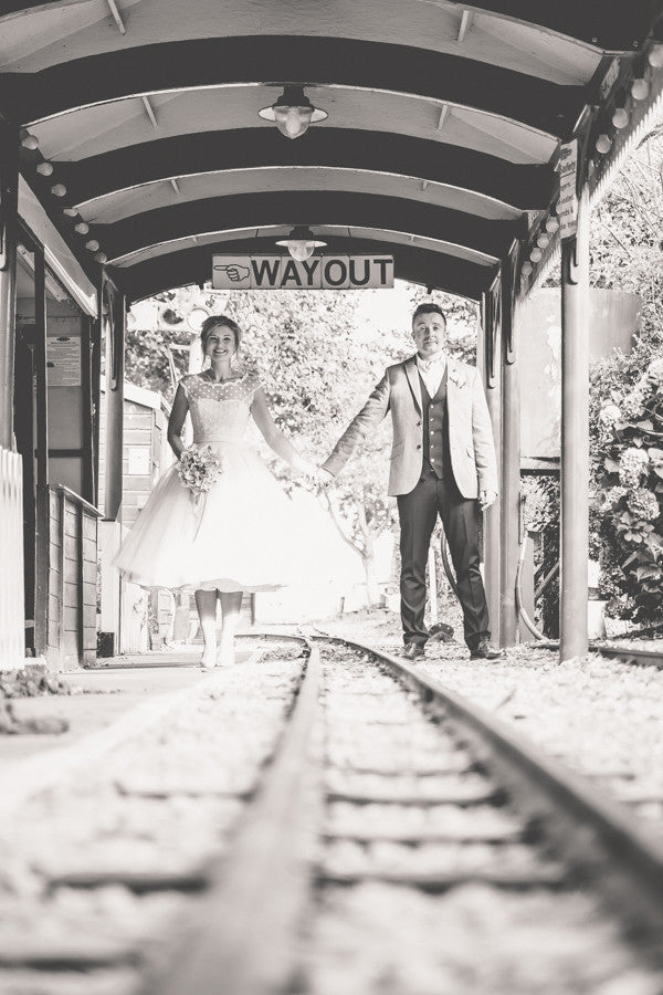 Black and White Polka Dot Wedding Dress